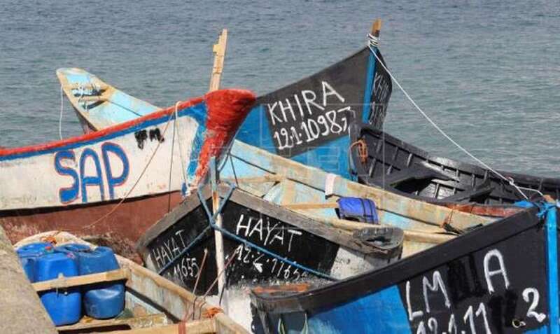 Imagen de archivos de pateras y cayucos en el muelle de Arguineguín, procedentes de diferentes rescates de Salvamento Marítimo / EFE Elvira Urquijo Á.